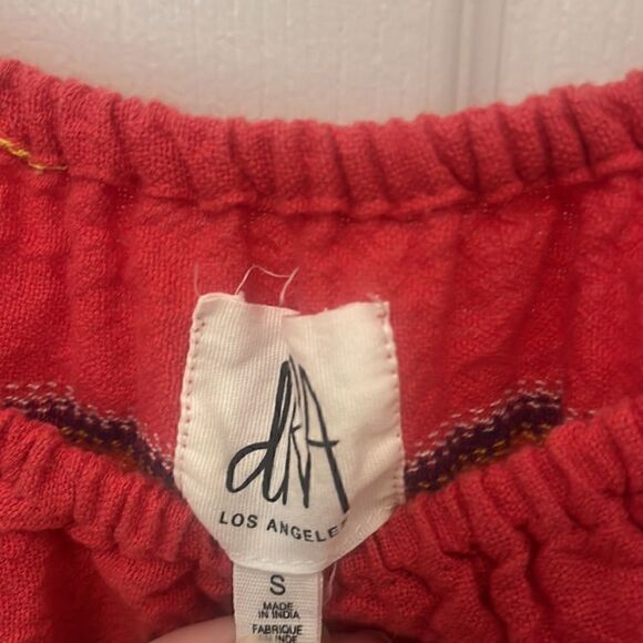 Anthropologie dRA Off Shoulder Fiesta Print Fringe Trim Top S - Picture 5 of 5